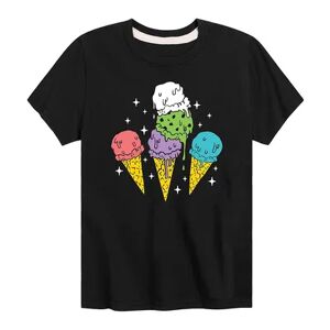 Licensed Character Boys 8-20 Melting Ice Cream Cones Graphic Tee, Boy's, Size: Small, Black