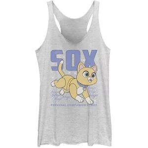 Licensed Character Juniors' Lightyear Personal Companion Robot Sox Sketch Racerback Tank, Girl's, Size: XXL, White