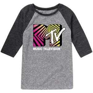 Licensed Character Boys 8-20 MTV Logo Optical Raglan Graphic Tee, Boy's, Size: XL, Grey