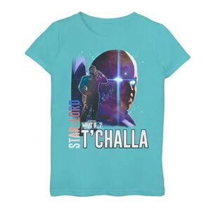 Girls 7-16 Marvel What If T'Challa Starlord and Watcher Poster Graphic Tee, Girl's, Size: Large, Blue