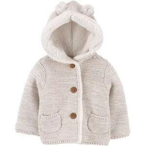 Carter's Baby Carter's Sherpa-Lined Cardigan, Infant Boy's, Size: Newborn, Grey