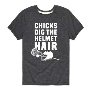 Licensed Character Boys 8-20 Chicks Dig Helmet Hair Lacross Graphic Tee, Boy's, Size: XL, Grey