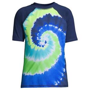 Lands' End Boys 2-20 Short Sleeve Tie Dye Rash Guard, Boy's, Size: Large, Multi Swirl Tie Dye