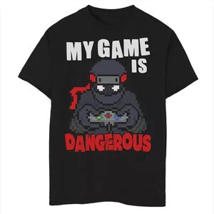 Unbranded Boys 8-20 My Game Is Dangerous Graphic Tee, Boy's, Size: Large, Black