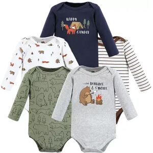 Hudson Baby Infant Boys Cotton Long-Sleeve Bodysuits, Camping Animals, Infant Boy's, Size: 18-24MONTH, Grey