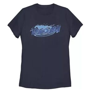 Licensed Character Juniors' Marvel Hydro-Man Whirlpool Logo Tee, Girl's, Size: Medium, Blue