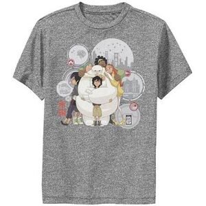 Disney s Big Hero 6 Boys 8-20 TV Series Baymax Hugs Graphic Tee, Boy's, Size: Large, Grey