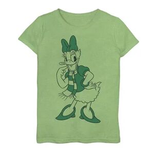 Disney Girls 7-16 Disney's Daisy Duck Green Christmas Tee, Girl's, Size: Small