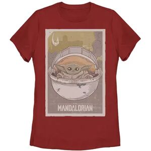 Disney Juniors' Star Wars The Mandalorian The Child aka Baby Yoda Poster Graphic Tee, Girl's, Size: XXL, Red