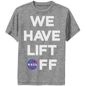 Licensed Character Boys 8-20 NASA We Have Lift Off Text Stack Logo Performance Graphic Tee, Boy's, Size: Medium, Grey