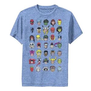 Boys 8-20 Marvel Comics Character Heads Performance Graphic Tee, Boy's, Size: XL, Blue