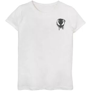 Marvel Girls 7-16 Marvel Venom Left Chest Badge Graphic Tee, Girl's, Size: XL, White