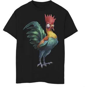 Disney s Moana Boys 8-20 Hei Hei Left Chest Portrait Graphic Tee, Boy's, Size: Small, Black