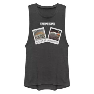 Licensed Character Juniors' Star Wars The Mandalorian The Child Photo Memories Muscle Tank, Girl's, Size: XXL, Grey