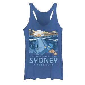 Licensed Character Juniors' Disney/Pixar Finding Nemo Sydney Australia Poster Tank Top, Girl's, Size: XXL, Blue