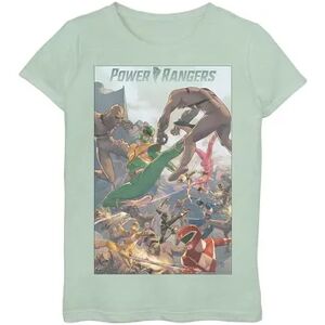 Licensed Character Girls 4-16 Power Rangers Poster Tee, Girl's, Size: Large, Green