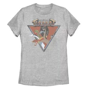Licensed Character Juniors' Dungeons & Dragons Tiamat Triangle Graphic Tee, Girl's, Size: Medium, Grey