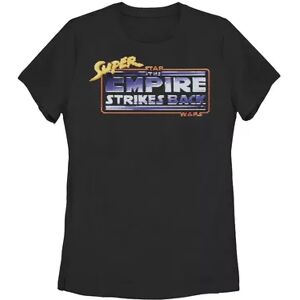 Licensed Character Juniors' Star Wars Super Empire Strikes Back Game Logo Tee, Girl's, Size: Medium, Black