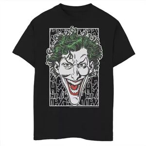 Licensed Character Boys 8-20 Batman Joker Laughing HA HA HA Collage Graphic Tee, Boy's, Size: XS, Black