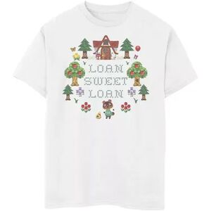 Licensed Character Boys 8-20 Animal Crossing Loan Sweet Loan Graphic Tee, Boy's, Size: XL, White