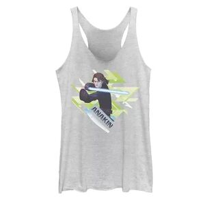 Licensed Character Juniors' Star Wars Ani Angled Graphic Tank, Girl's, Size: Large, White