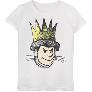 Licensed Character Girls 7-16 Where The Wild Things Are Max Big Face Graphic Tee, Girl's, Size: Large, White