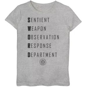 Marvel Girls 7-16 Marvel WandaVision S.W.O.R.D. Acronym C2 Graphic Tee, Girl's, Size: Small, Grey