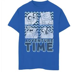 Licensed Character Boys 8-20 Cartoon Network Adventure Time Finn & Jake Boxed Up Faces Graphic Tee, Boy's, Size: Medium, Med Blue