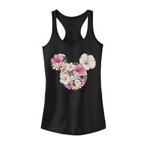 Licensed Character Juniors' Disney's Mickey Mouse Floral Silhouette Tank Top, Girl's, Size: XXL, Black