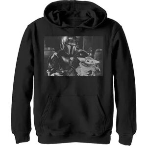 Boys 8-20 Star Wars The Mandalorian & The Child aka Baby Yoda Black & White Portrait Graphic Hoodie, Boy's, Size: Medium
