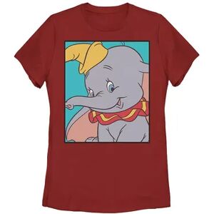 Licensed Character Juniors' Disney Dumbo Portrait Box Tee, Girl's, Size: XXL, Red