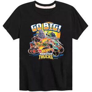 Licensed Character Boys 8-20 Hot Wheels Go Big Monster Trucks Graphic Tee, Boy's, Size: XL, Black