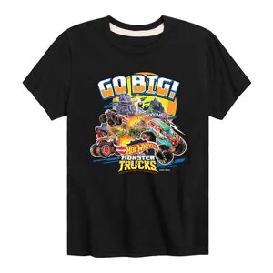 Licensed Character Boys 8-20 Hot Wheels Go Big Monster Trucks Graphic Tee, Boy's, Size: Small, Black