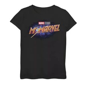 Marvel Girls 7-16 Marvel Studios Ms. Marvel Logo Graphic Tee, Girl's, Size: Small, Black