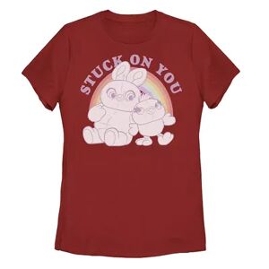 Licensed Character Disney / Pixar's Toy Story 4 Ducky & Bunny Stuck On You Tee, Girl's, Size: XXL, Red