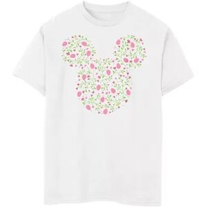 Disney s Mickey Mouse & Friends Boys 8-20 Mickey Floral Egg Fill Graphic Tee, Boy's, Size: Medium, White