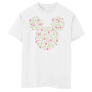 Disney s Mickey Mouse & Friends Boys 8-20 Mickey Floral Egg Fill Graphic Tee, Boy's, Size: XL, White