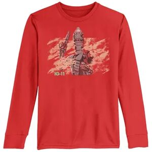 Licensed Character Boys 8-20 Star Wars The Mandalorian IG-11 Dusty Droid Long Sleeve Graphic Tee, Boy's, Size: XL, Red