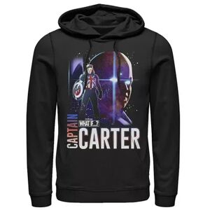 Licensed Character Men's Marvel What If Carter And Watcher Galactic Poster Hoodie, Size: Large, Black