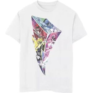 Licensed Character Boys 8-20 Power Rangers Lightning Logo Fill Graphic Tee, Boy's, Size: Medium, White