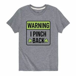 Licensed Character Boys 8-20 Warning I Pinch Back Graphic Tee, Boy's, Size: Large, Med Grey