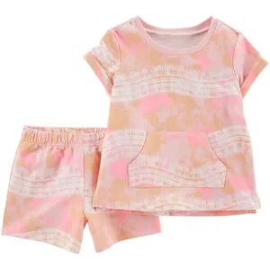 Girls 4-8 Carter's Tie-Dye Tee & Shorts Set, Girl's, Size: 5, Pink Team