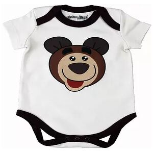 Masha and The Bear Short Sleeve Baby Bodysuit, Infant Boy's, Size: 9-12Months, Red/Coppr