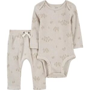 Baby Carter's Thermal 2-Piece Bodysuit & Pants Set, Infant Boy's, Size: 6 Months, White