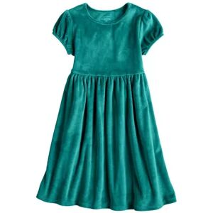 Jumping Beans Girls 4-12 Jumping Beans Short-Sleeve Velvet Dress, Girl's, Size: 6X, Dark Blue