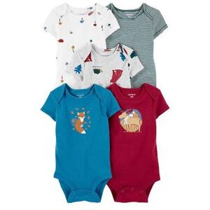 Baby Carter's 5-Pack Forest Short-Sleeve Bodysuits, Infant Boy's, Size: 6 Months, Assorted