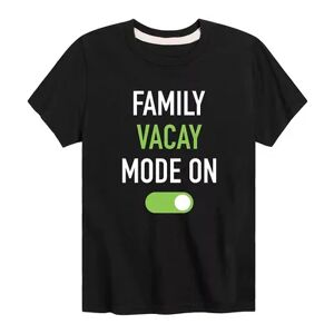 Licensed Character Boys 8-20 Family Vacay Mode On Graphic Tee, Boy's, Size: Large, Black