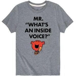 Licensed Character Boys 8-20 Mr. Men What's An Inside Voice Tee, Boy's, Size: Medium, Med Grey