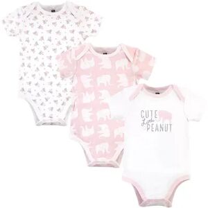 Hudson Baby Infant Girl Cotton Bodysuits 3pk, Pink Elephant, Infant Girl's, Size: 18-24MONTH, Med Pink