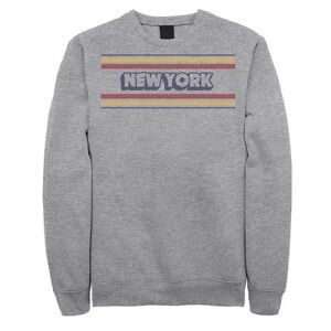 Unbranded Juniors' New York Stripes Logo Fleece Sweater, Girl's, Size: Small, Grey
